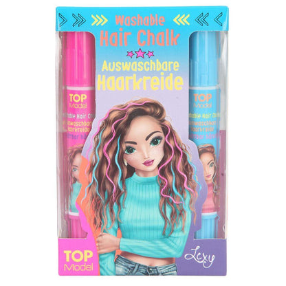 Depesche TOPModel Haarkreidestifte, 1 Packung mit 2 Stiften, 2-fach sortiert