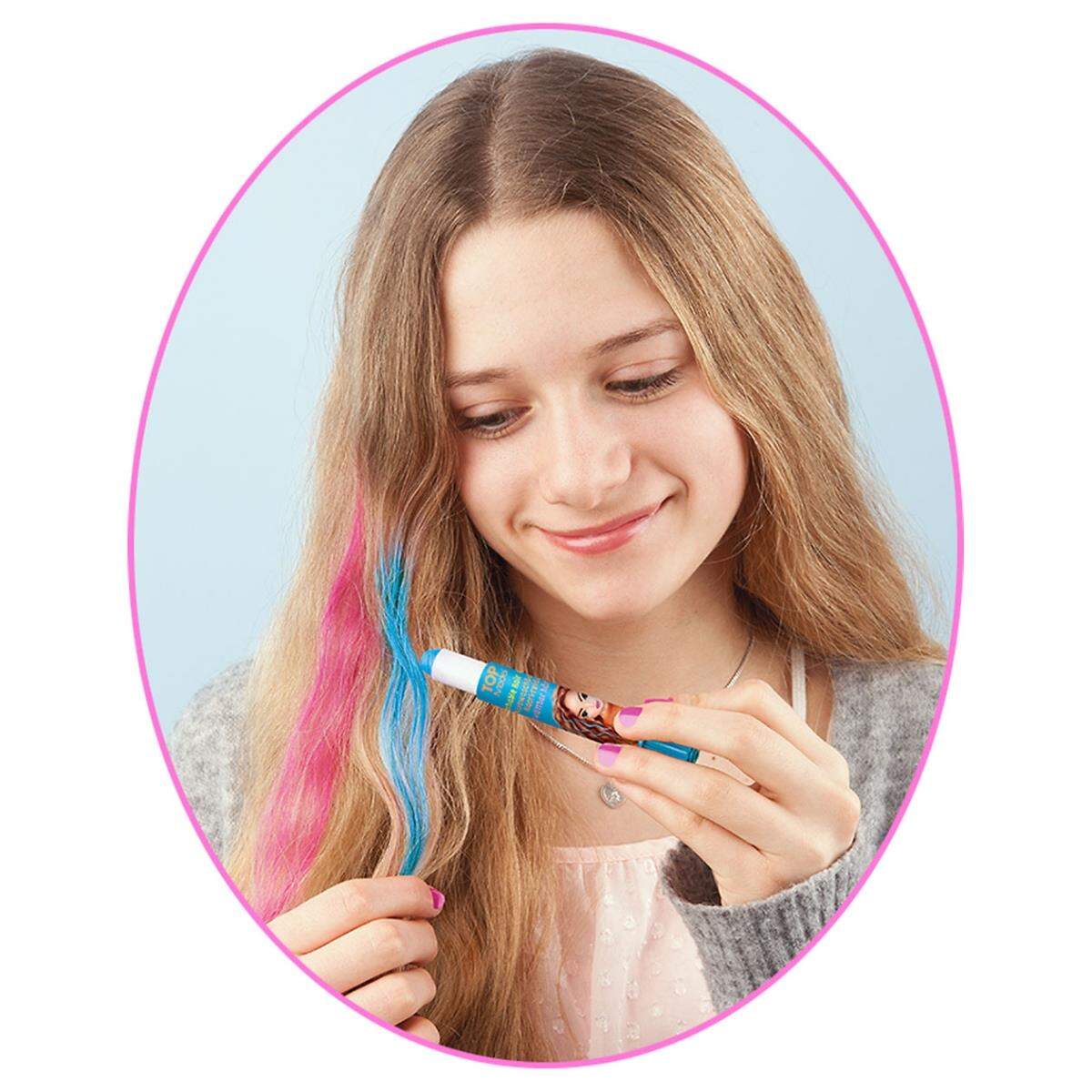 Depesche TOPModel Haarkreidestifte, 1 Packung mit 2 Stiften, 2-fach sortiert