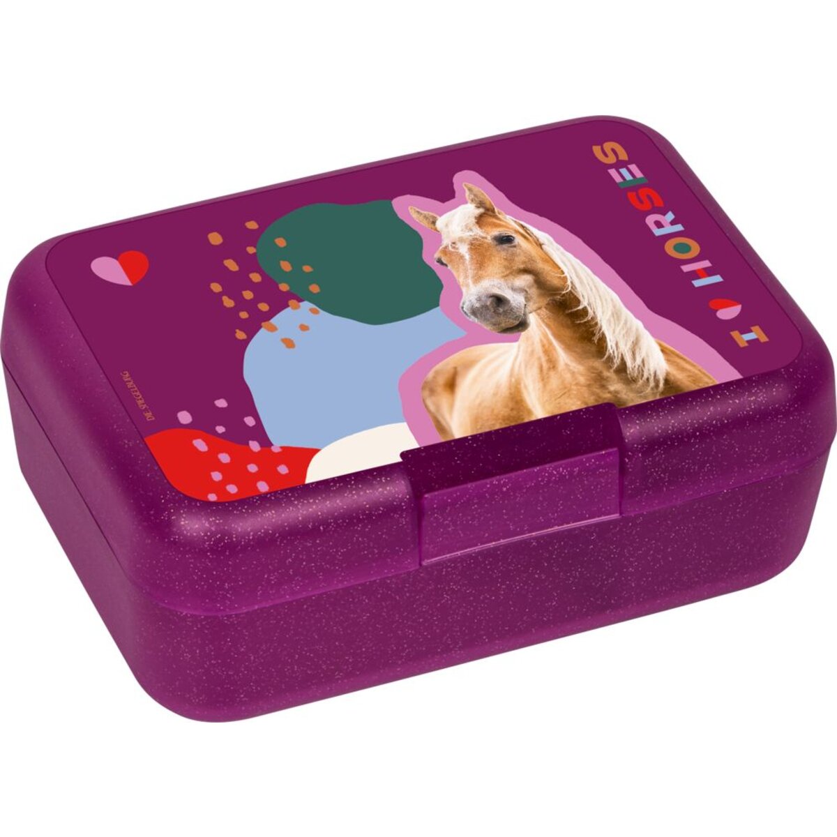 Die Spiegelburg Butterbrotdose - I LOVE HORSES (fuchsia)