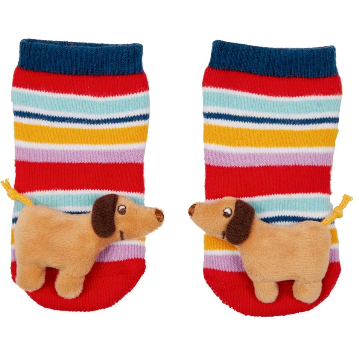 Die Spiegelburg Rasselsöckchen Dackel - BabyGlück, one size (2-12 Mon.)