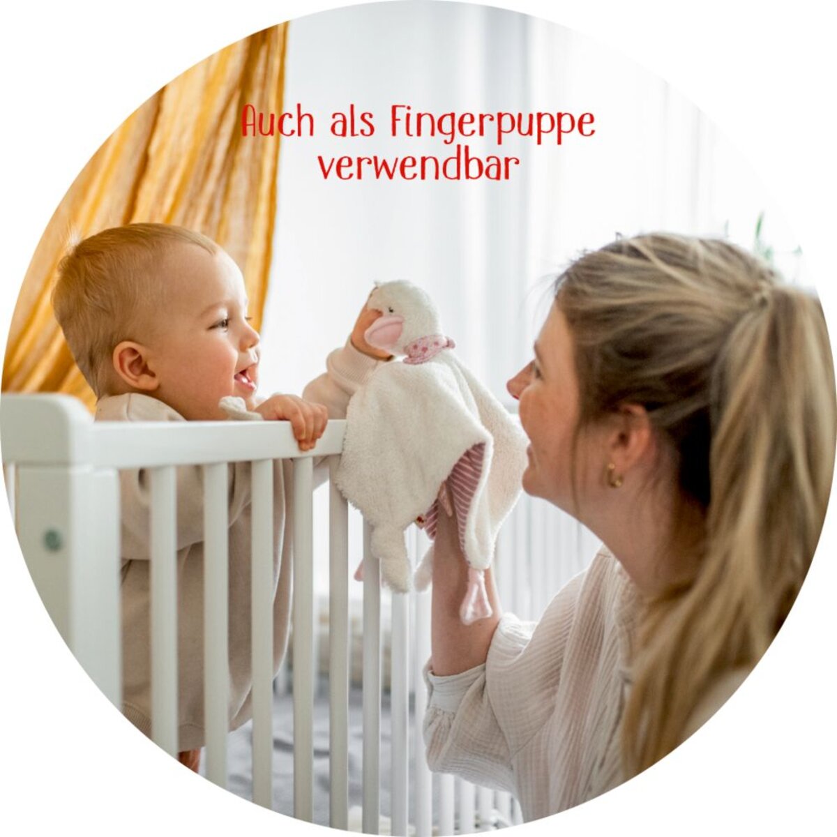 Die Spiegelburg Schnuffeltuch Gans, rosa - BabyGlück