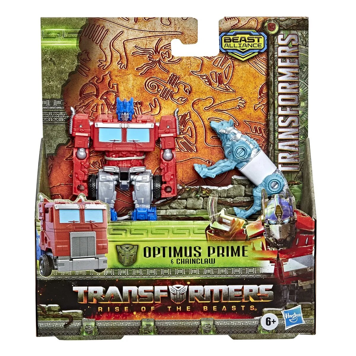 Hasbro Transformers: Aufstieg der Bestien Beast Alliance Beast Weaponizers Optimus Prime und Chainclaw