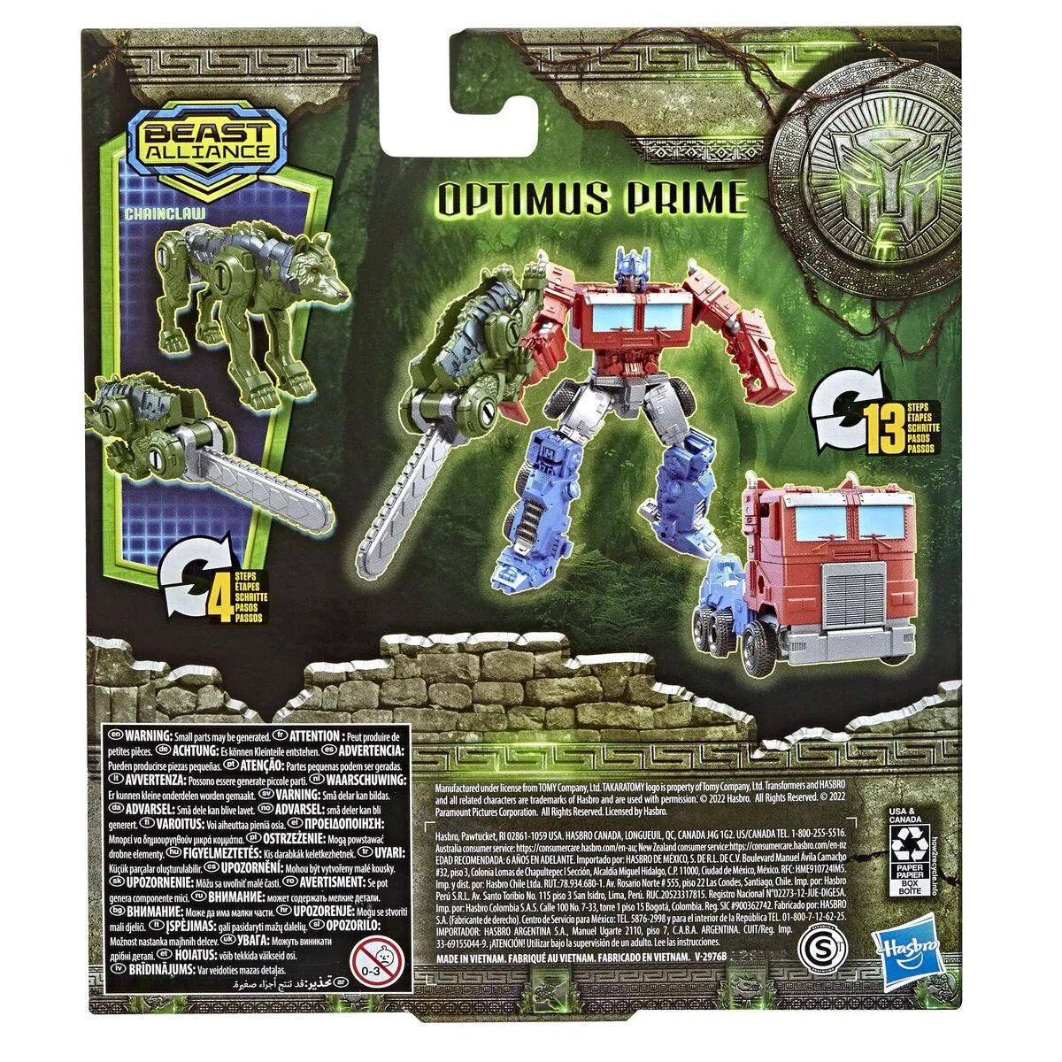 Hasbro Transformers: Aufstieg der Bestien Beast Alliance Beast Weaponizers Optimus Prime und Chainclaw