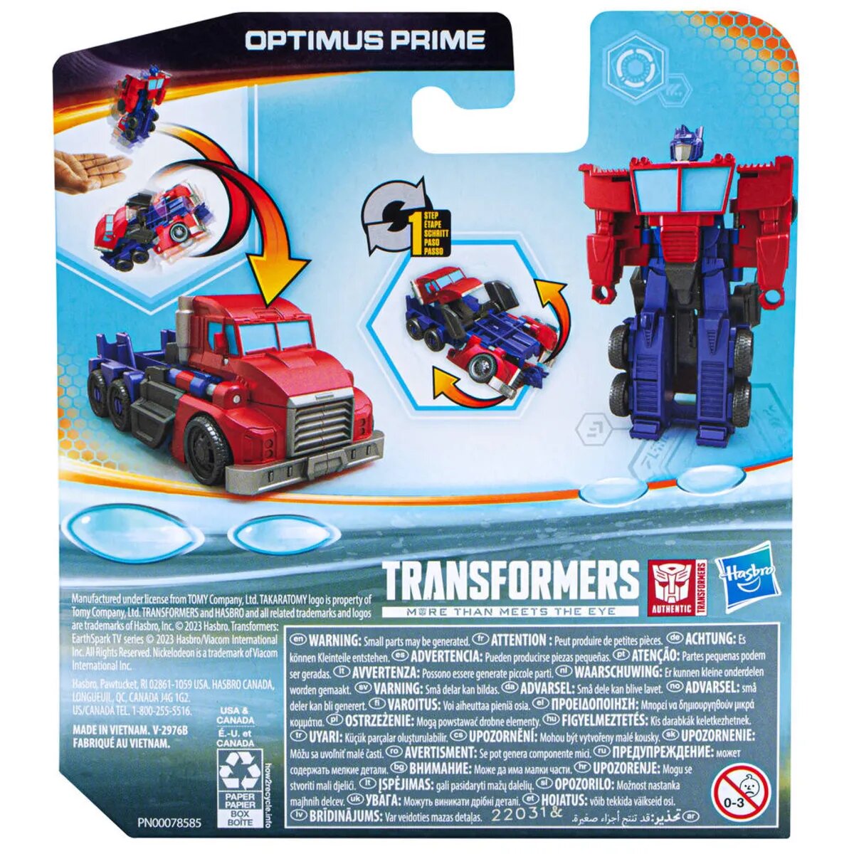 Hasbro Transformers Earthspark 1-Step Changer Optimus Prime