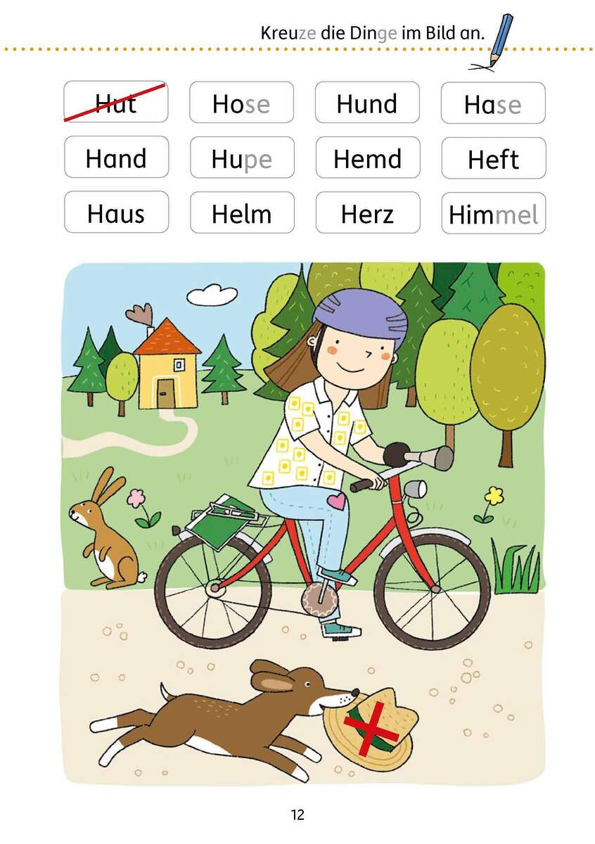 Hauschka Verlag Mein Übungsheft Lesen – 1. Klasse: Vom Wort zum Satz, A5-Heft