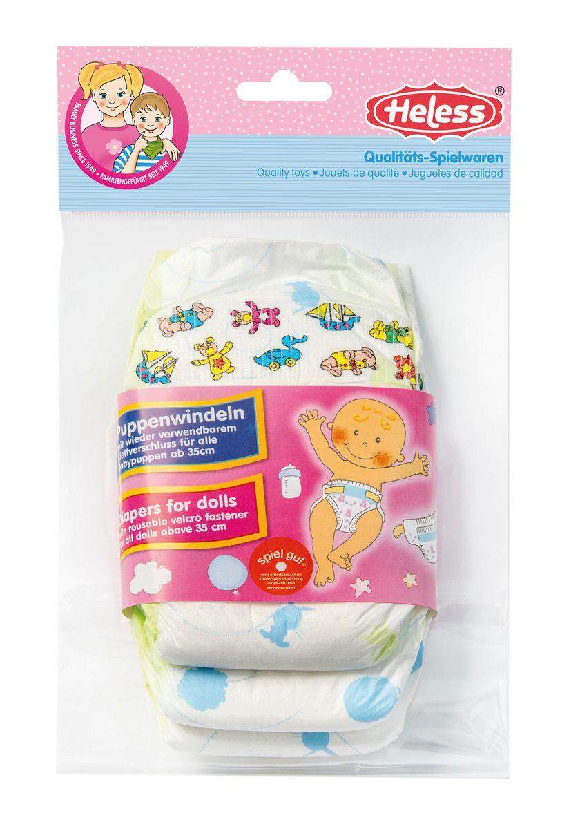 Heless Puppenwindeln, 3 Stück, Gr. 35-50 cm