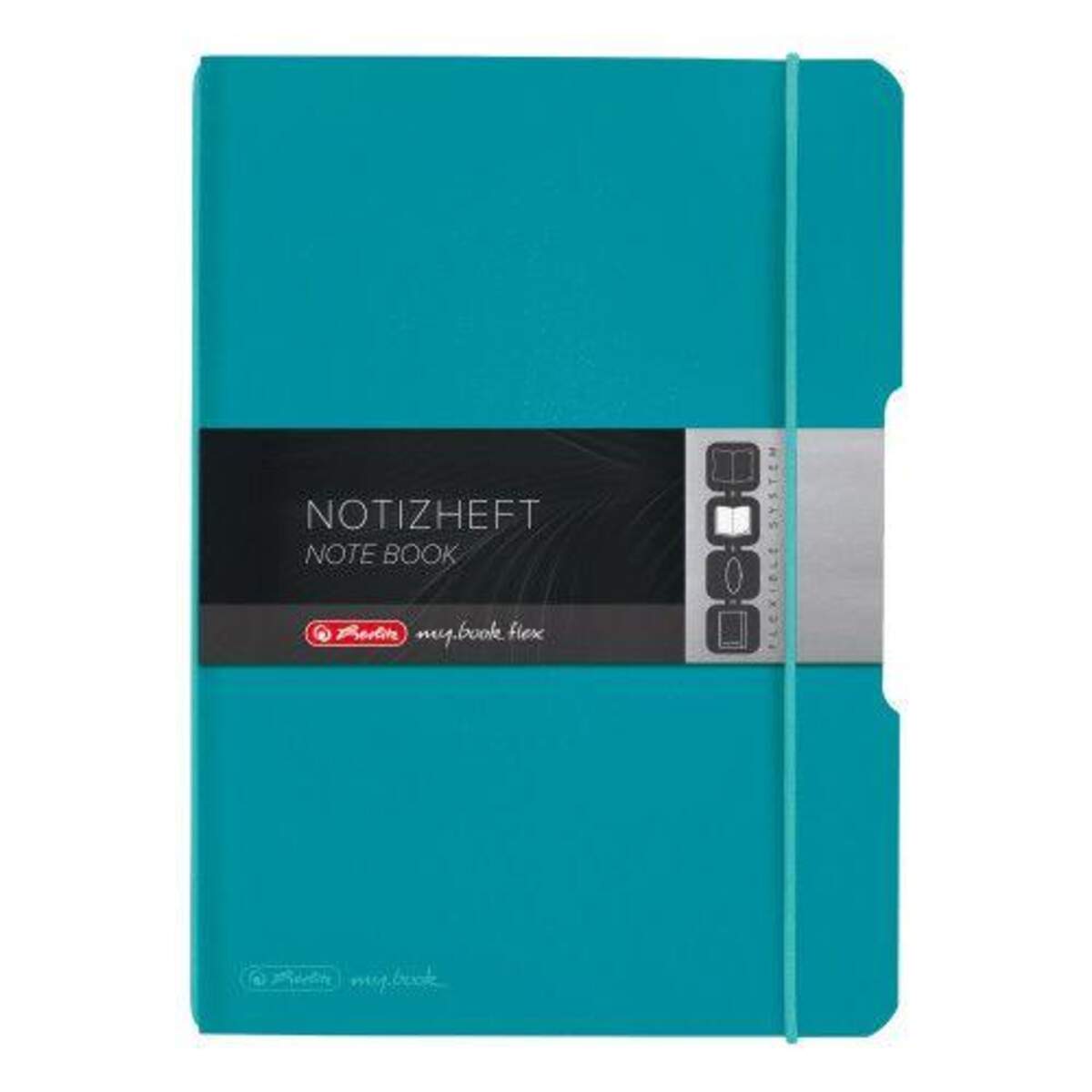 Herlitz Notizheft PP A5 Flex caribbean turquoise