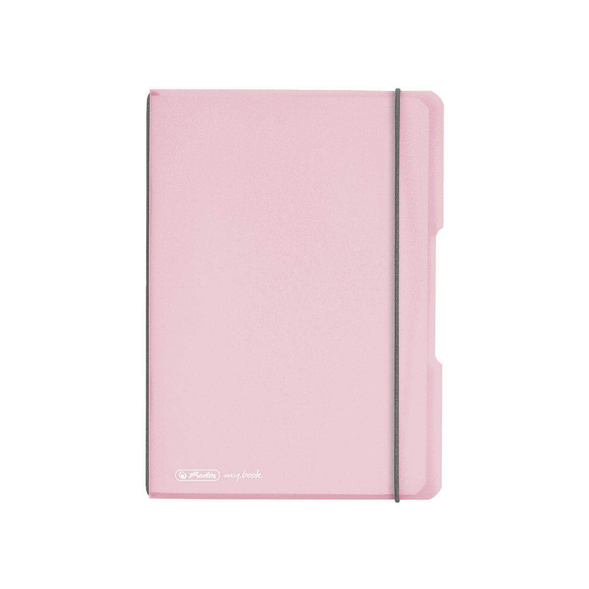 Herlitz Notizheft PP A5 Flex Pastell rose kariert