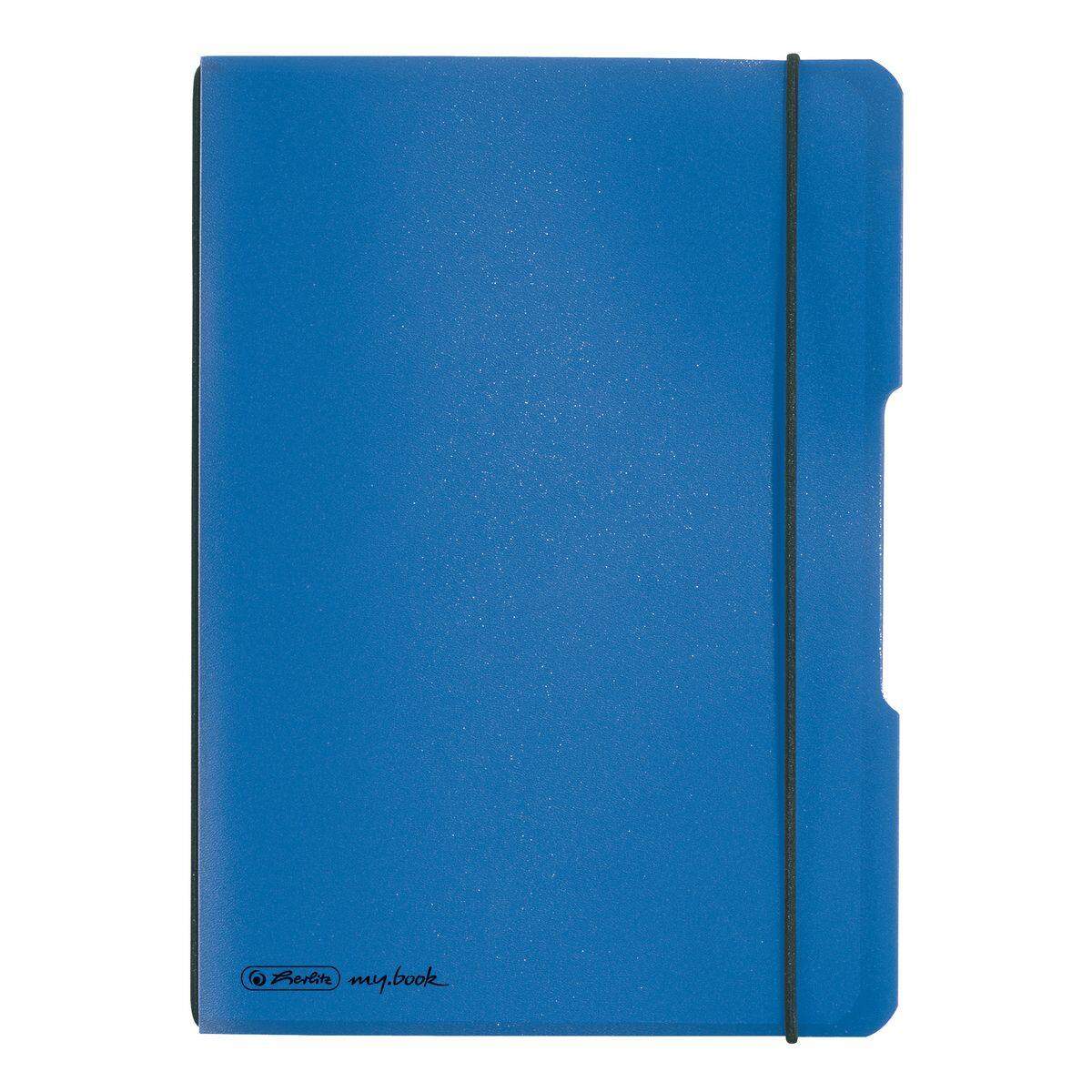 Herlitz Notizheft PP A5 Flex blau kariert 40 Blatt