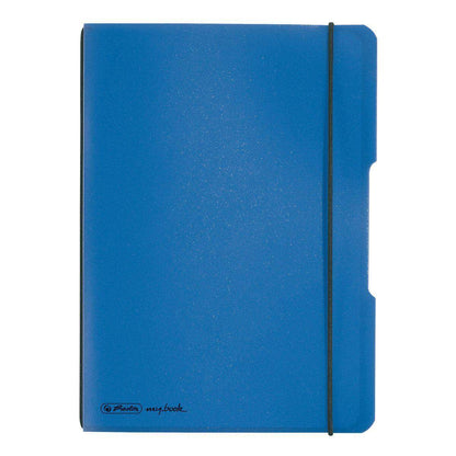 Herlitz Notizheft PP A5 Flex blau kariert 40 Blatt