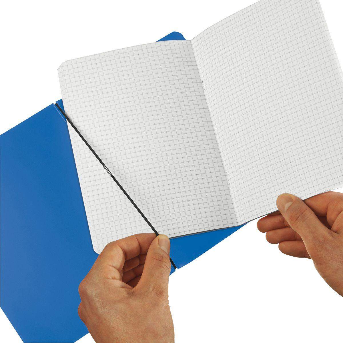 Herlitz Notizheft PP A5 Flex blau kariert 40 Blatt