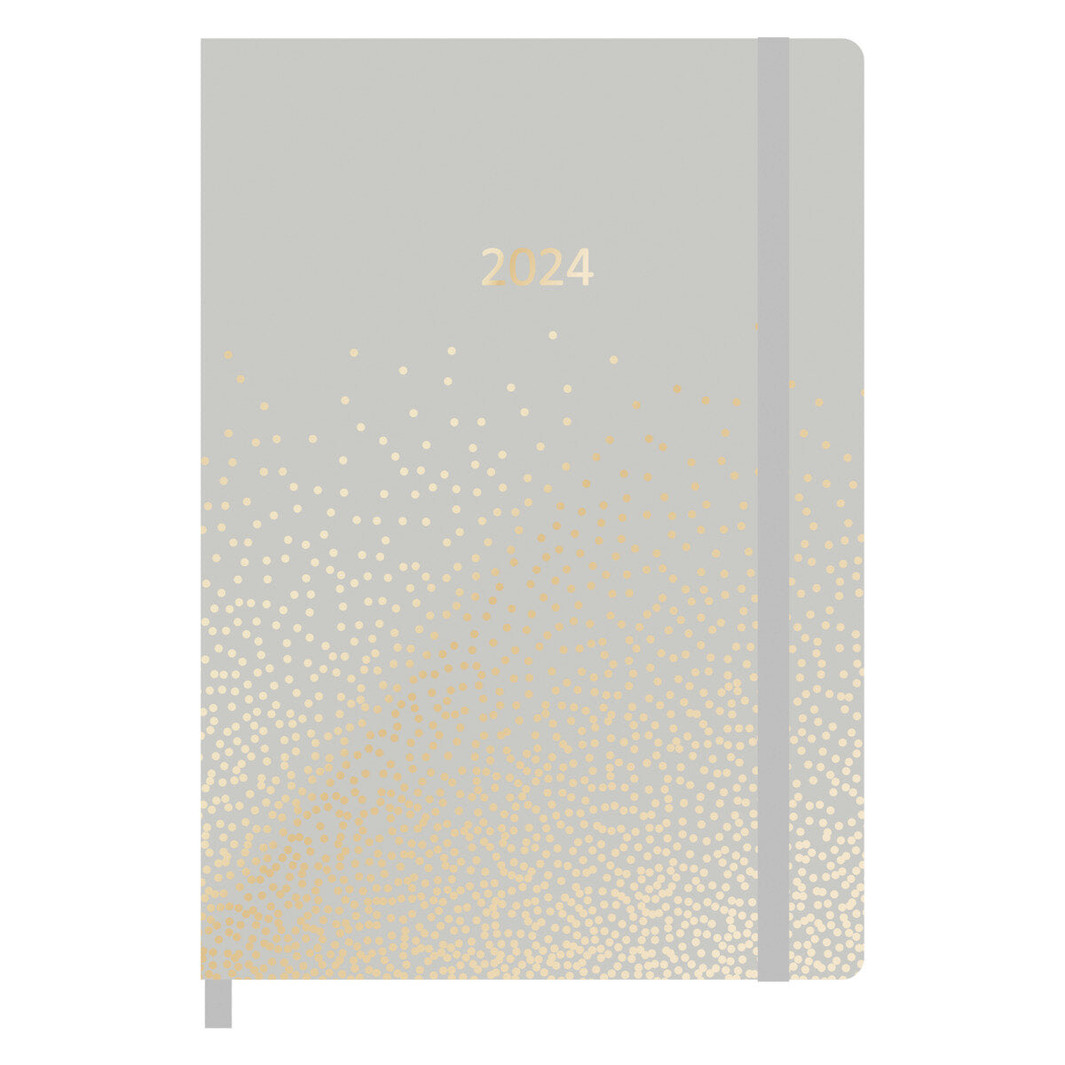 Idena Agenda A5 2024 Sparkle grau FSC-Mix
