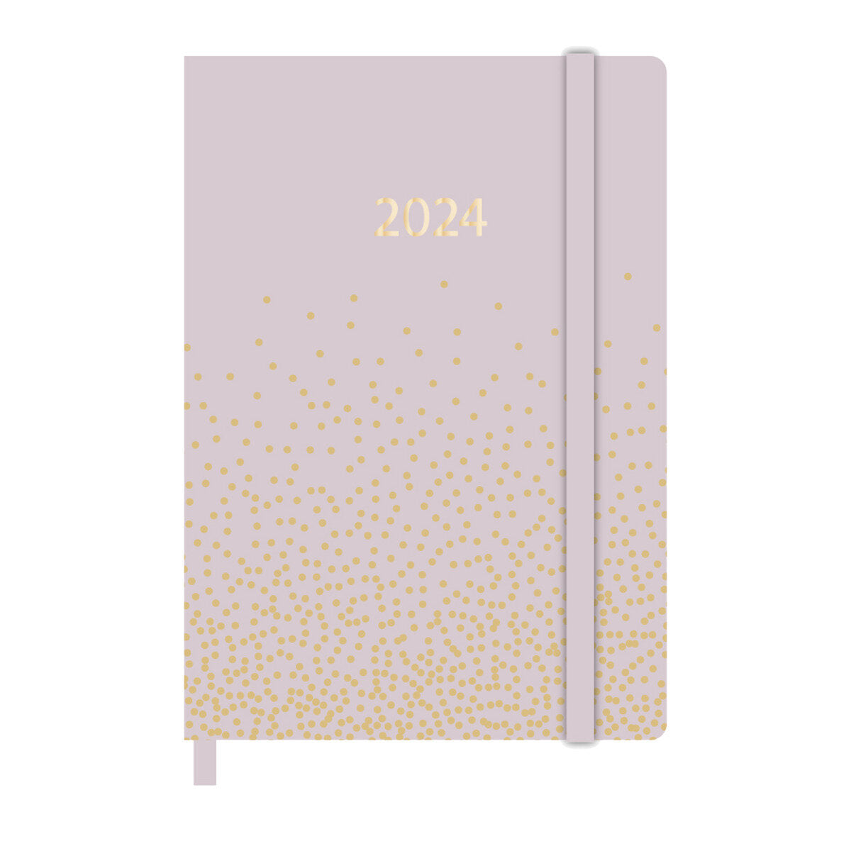 Idena Agenda A6 2024 Sparkle puder FSC-Mix