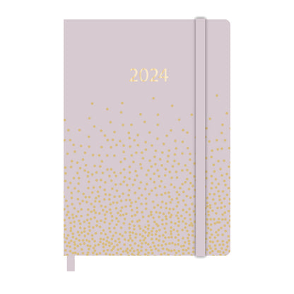 Idena Agenda A6 2024 Sparkle puder FSC-Mix