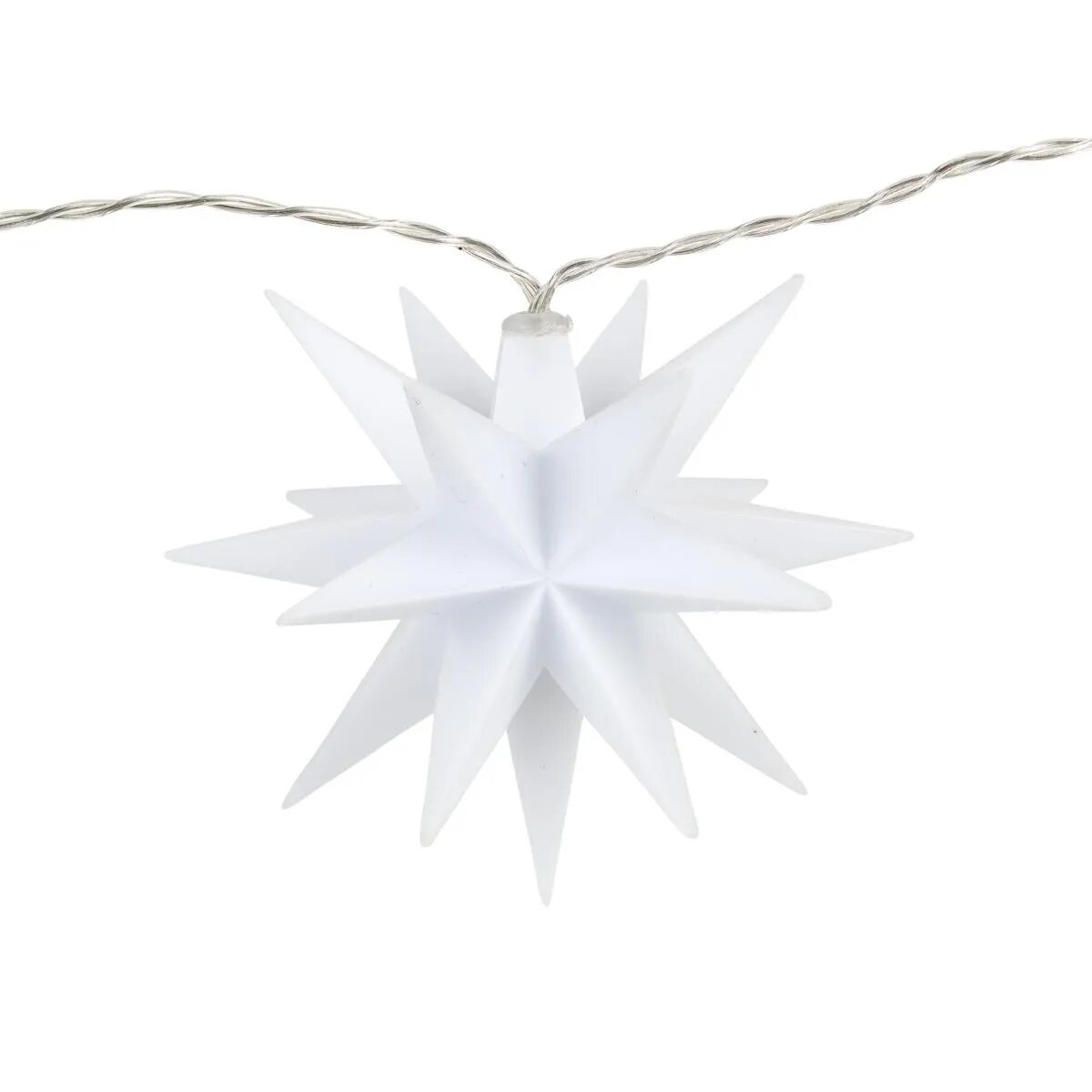 Idena LED Lichterkette 10 Sterne weiß Ø 12cm