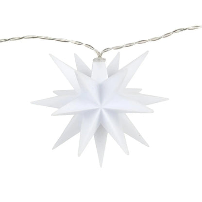 Idena LED Lichterkette 10 Sterne weiß Ø 12cm