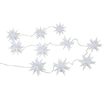 Idena LED Lichterkette 10 Sterne weiß Ø 12cm