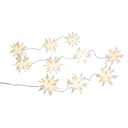 Idena LED Lichterkette 10 Sterne weiß Ø 12cm