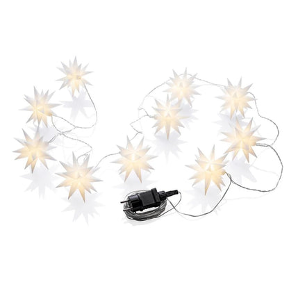 Idena LED Lichterkette 10 Sterne weiß Ø 12cm