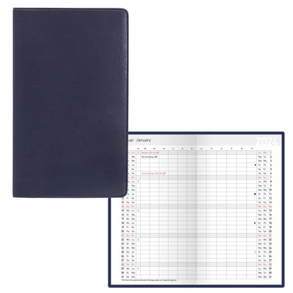 Idena Taschenplaner 2024 classic blau FSC-Mix