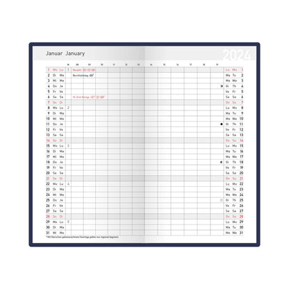Idena Taschenplaner 2024 classic blau FSC-Mix