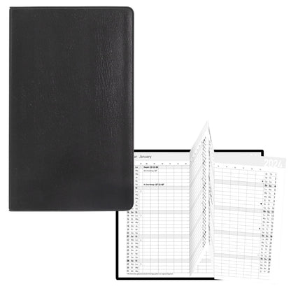 Idena Taschenplaner 2024 Leporello schwarz FSC-Mix