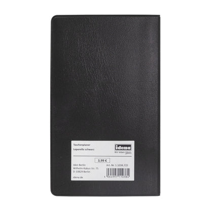 Idena Taschenplaner 2024 Leporello schwarz FSC-Mix