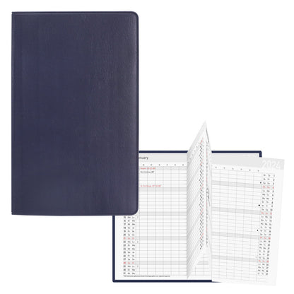 Idena Taschenplaner 2024, Leporello blau FSC-Mix