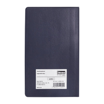 Idena Taschenplaner 2024, Leporello blau FSC-Mix