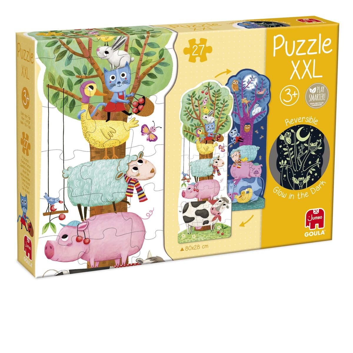 Jumbo Spiele GOULA XXL Puzzle Tag & Nacht, 27-teilig