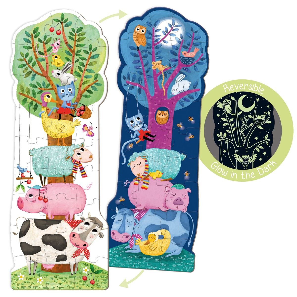 Jumbo Spiele GOULA XXL Puzzle Tag & Nacht, 27-teilig