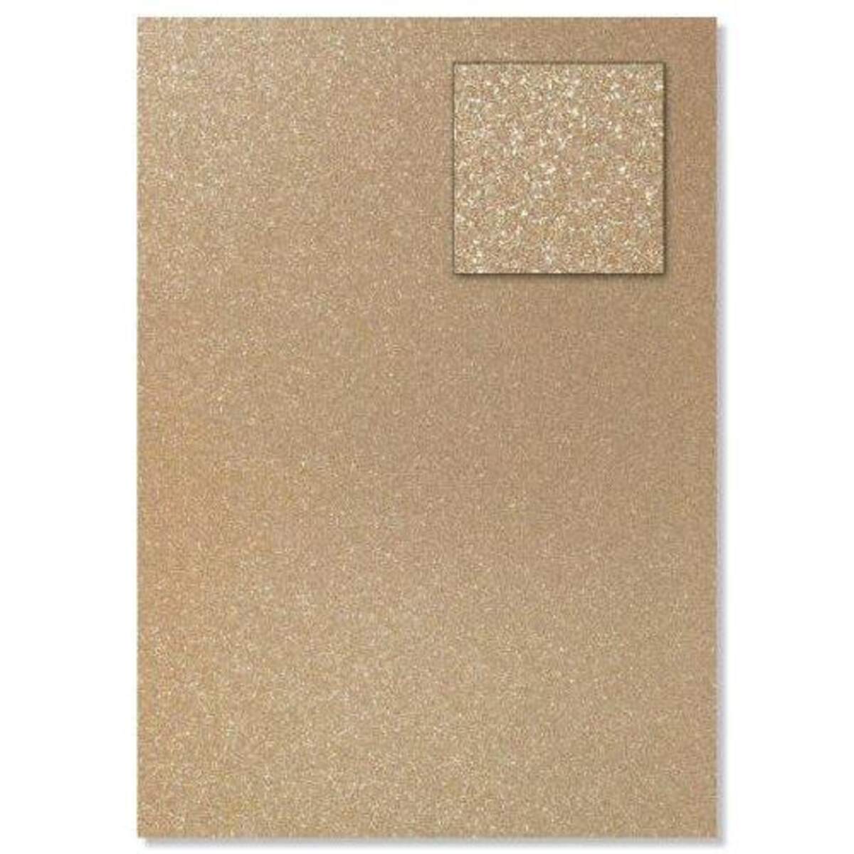 Knorr Prandell Glitterkarton, DIN A4, 200 g/qm, hellgold