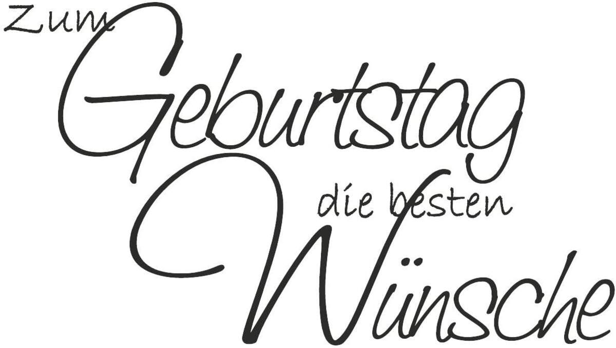 Knorr Prandell Stempel aus Holz, Motiv: zum Geburtstag die besten Wünsche, 6,8 x 3,8 cm