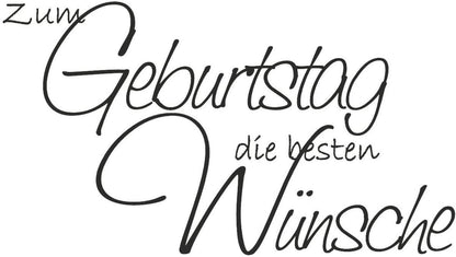 Knorr Prandell Stempel aus Holz, Motiv: zum Geburtstag die besten Wünsche, 6,8 x 3,8 cm