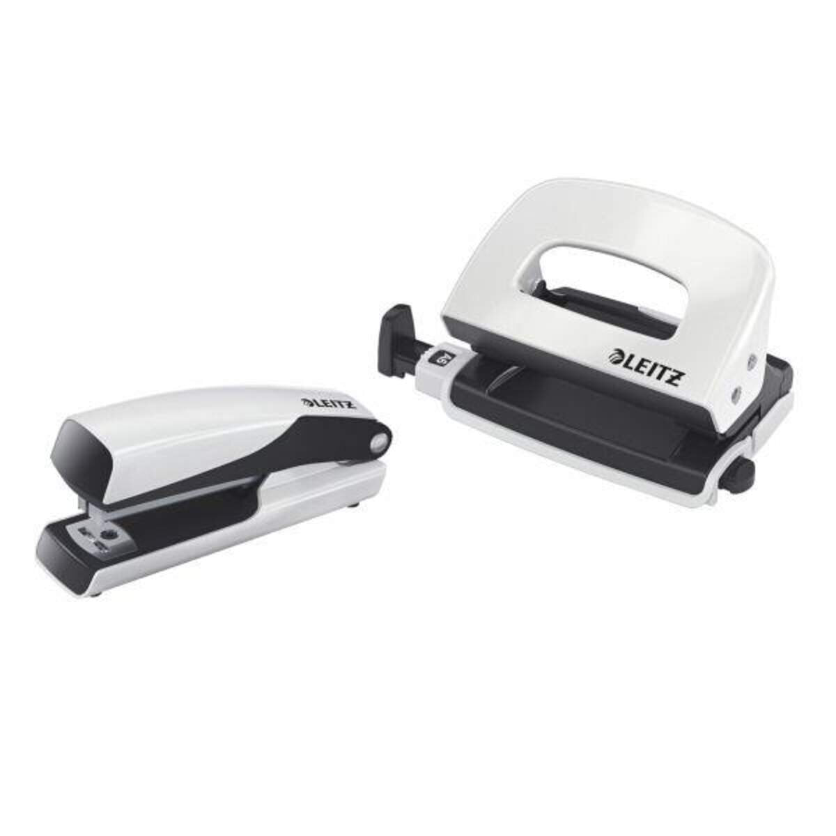 Leitz Set Locher und Heftgerät Mini NeXXt WOW perlweiß