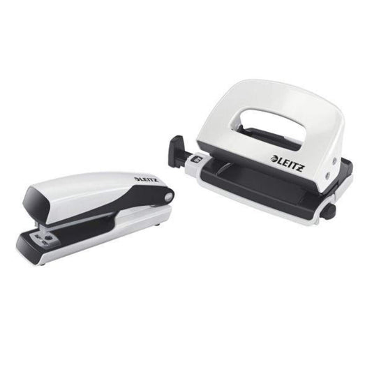 Leitz Set Locher und Heftgerät Mini NeXXt WOW perlweiß