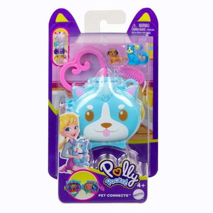 Mattel Polly Pocket Steckspaß Tiere Mini-Schatullen, 1 Stück, 8-fach sortiert