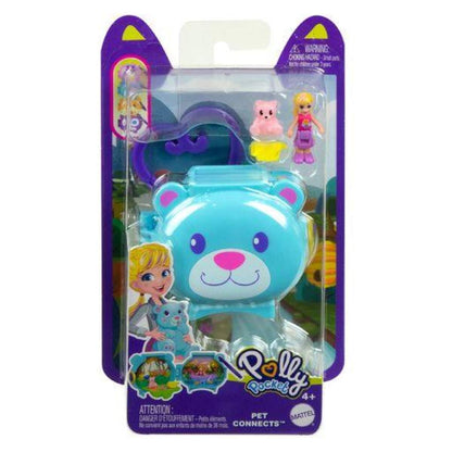 Mattel Polly Pocket Steckspaß Tiere Mini-Schatullen, 1 Stück, 8-fach sortiert