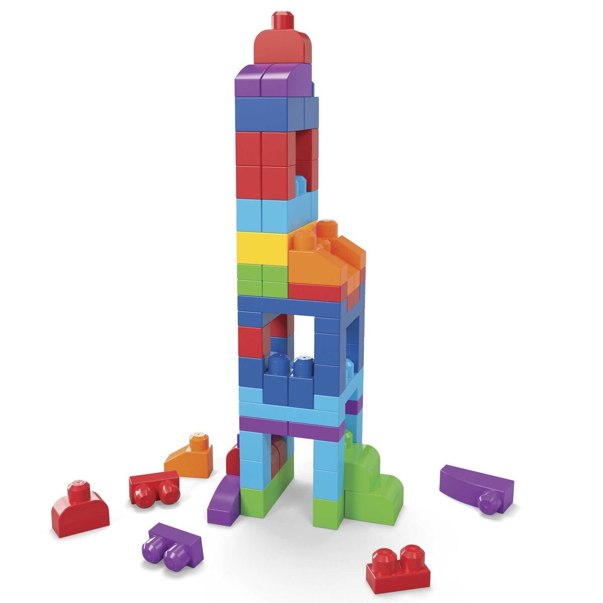 Mega Bloks Bausteinebeutel Groß Grundfarben, 80 Teile