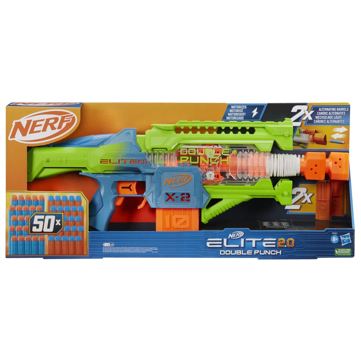 Nerf Elite 2.0 motorisierter Double Punch Dart-Blaster