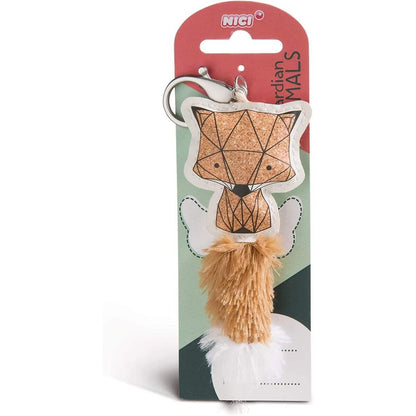 NICI Fuchs Kork-Optik Taschenanhänger aus Kunstleder, 12 cm