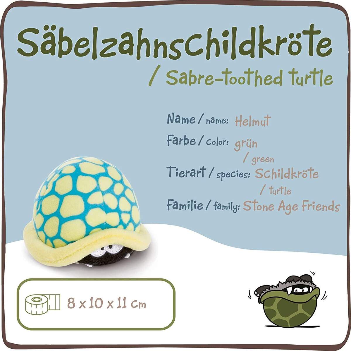 NICI Säbelzahnschildkröte Helmut hellgrün 11cm