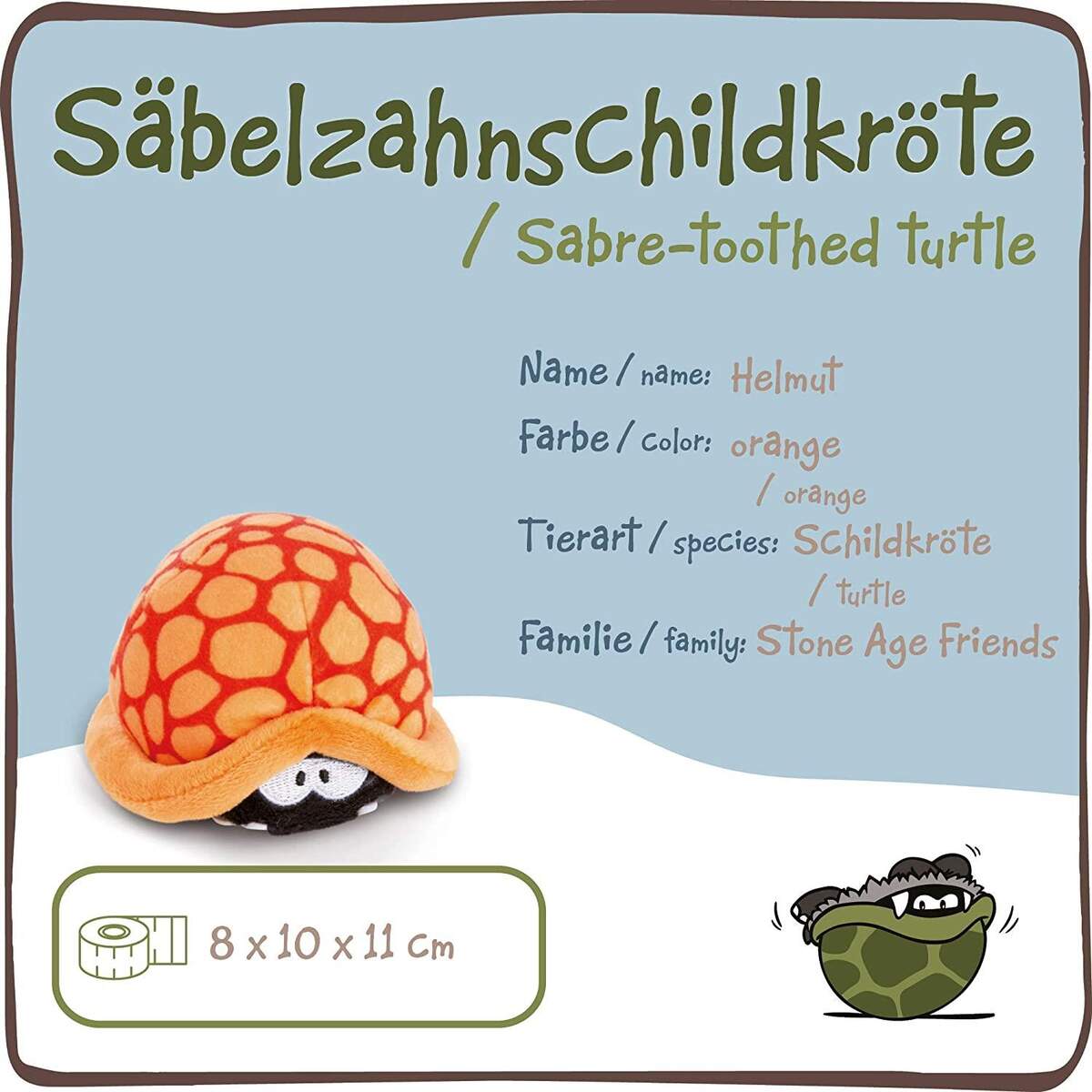NICI Säbelzahnschildkröte Helmut orange 11cm