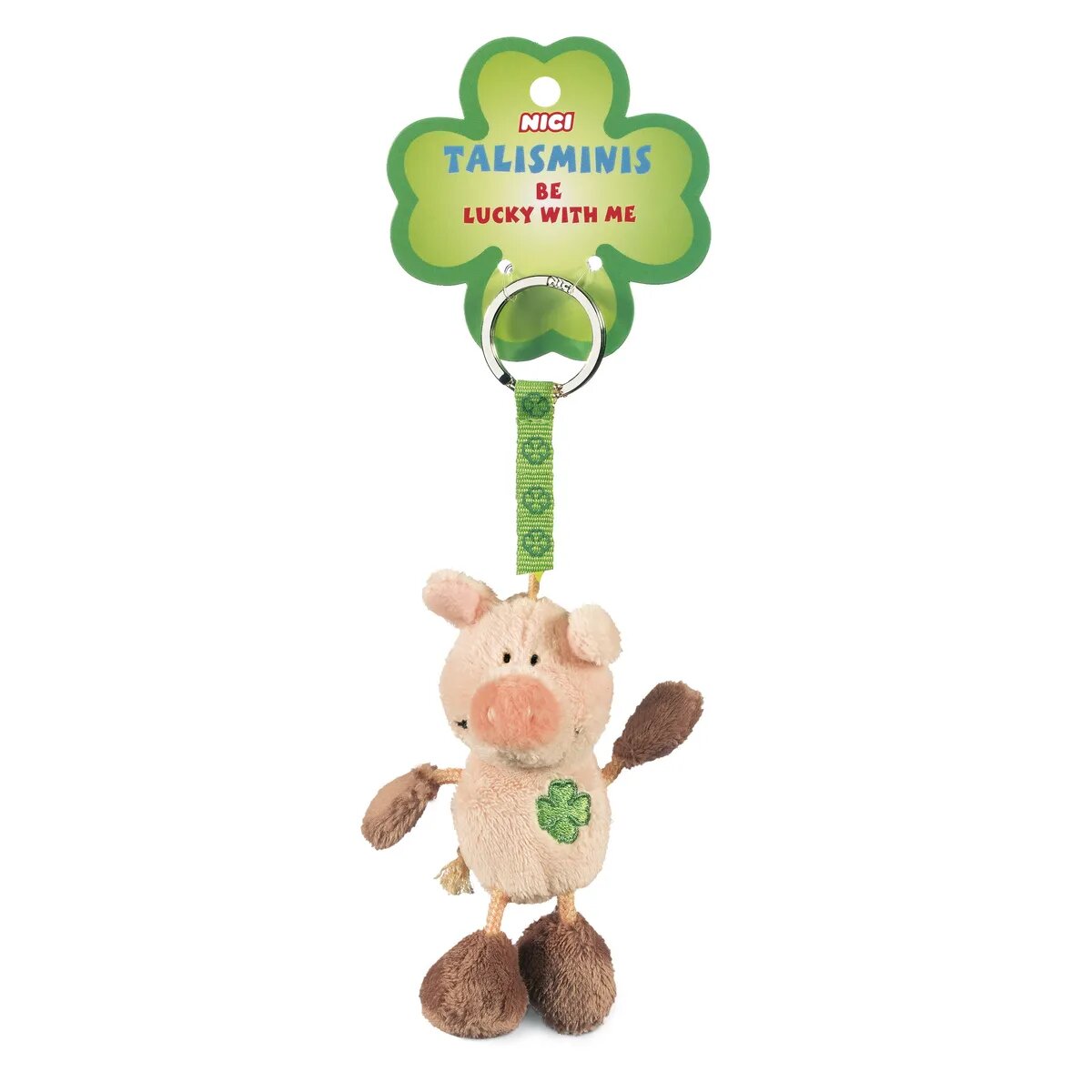 NICI Schlüsselanhänger Schwein rosa-braun