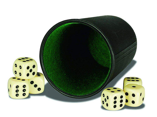 Nürnberger Spielkarten Würfelbecher mit Filzeinlage und Würfel in Faltschachtel