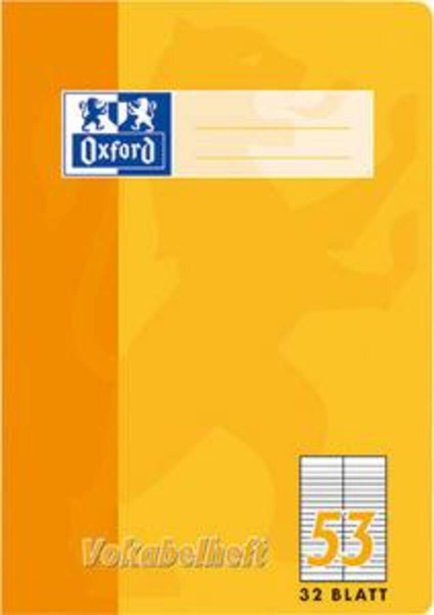 Oxford Vokabelheft A5 Lin. 53, 32 Blatt, SCRIBZEE®