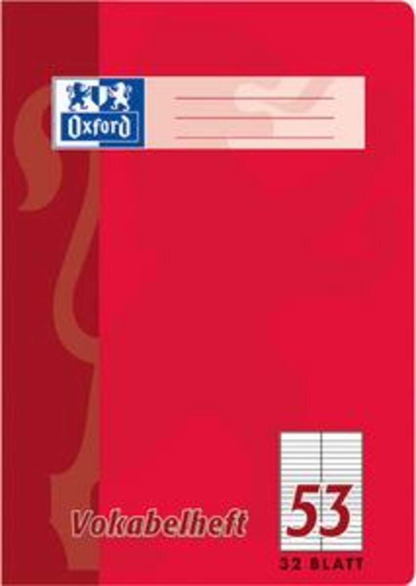 Oxford Vokabelheft A5 Lin. 53, 32 Blatt, SCRIBZEE®