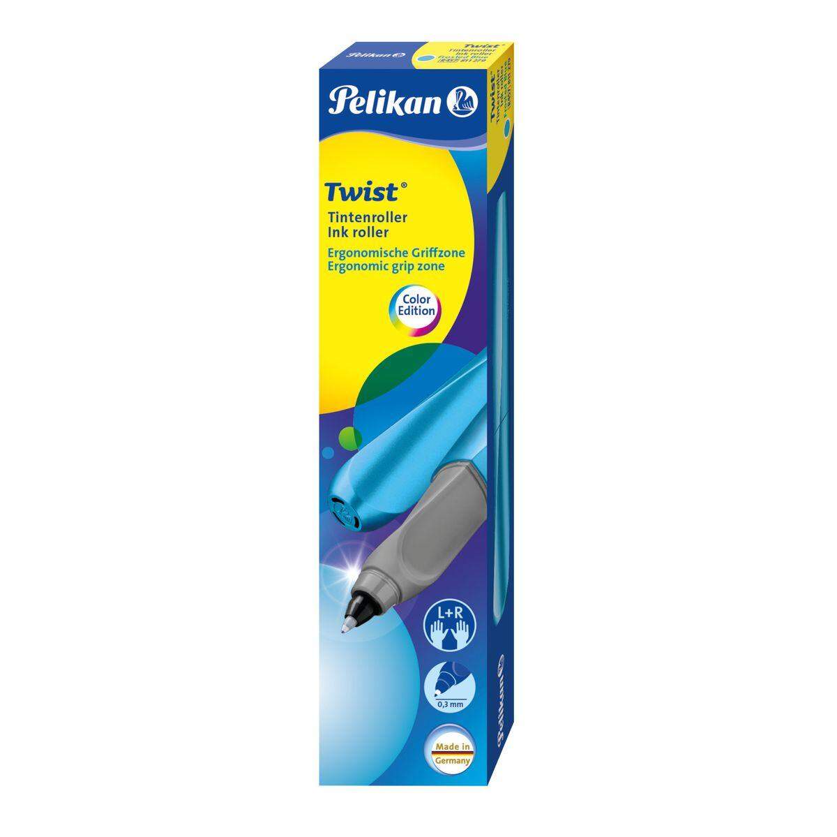 Pelikan Twist® Roller Twist, Frosted Blue universell für Rechts- und Linkshänder