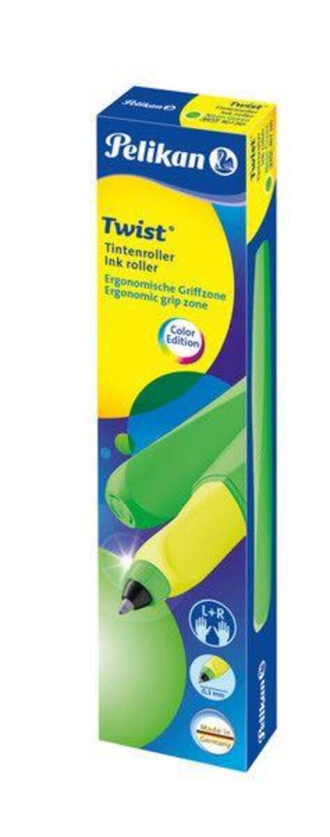 Pelikan Twist® Roller Twist, Neon Grün, universell für Rechts- und Linkshänder