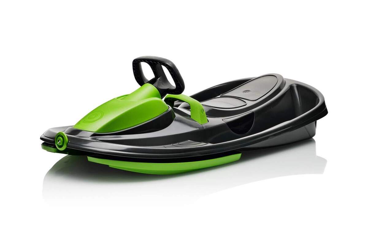 Plastkon Stratos Schlitten Lenkbob schwarz grün mystic black